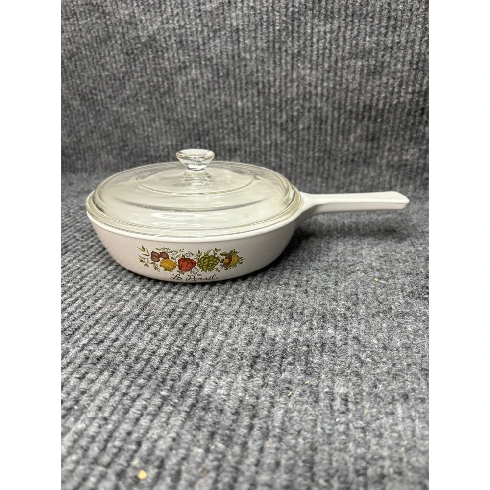 Corning Ware Spice O Life 6.5 Inch Skillet P-83-B Le Persil Vintage with Lid